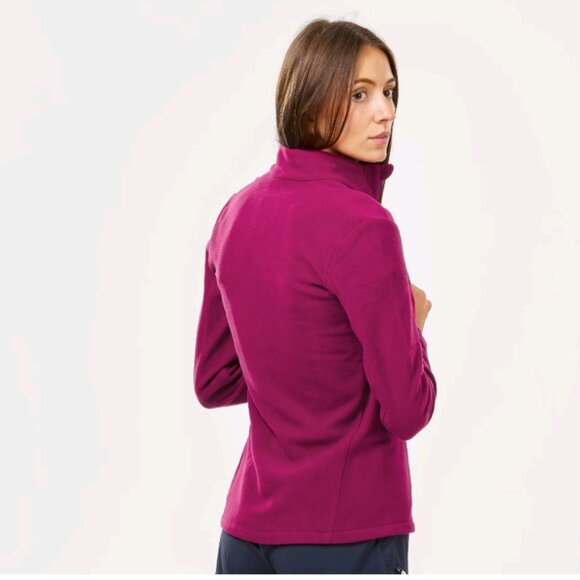 Quechua Fleece Sweater Mock neck pullover 1/4 Zipper Hiking Camping Outdoor Sz M - Picture 3 of 8